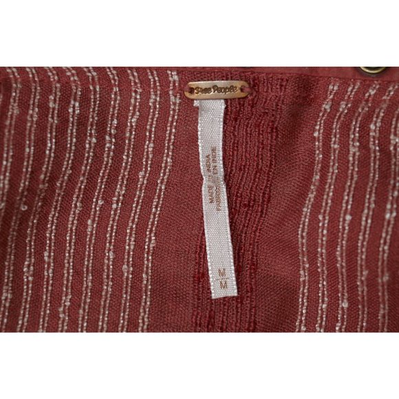 Free People Against All Odds Grommet Long Sleeve Balloon Sleeve Blouse Medium - Picture 8 of 13